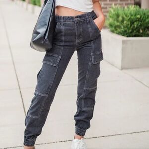 Pink Lily Boutique Black Cargo Jeans